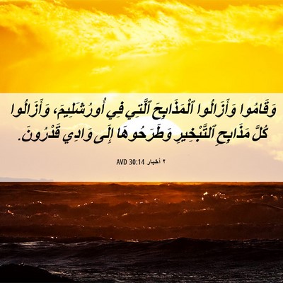 Picture 06 - ٢ أخبار 30:14 AVD - وَقَامُوا وَأَزَالُوا - Bible Verse Picture