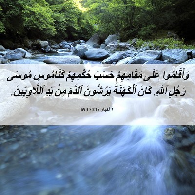 Picture 06 - ٢ أخبار 30:16 AVD - وَأَقَامُوا عَلَى - Bible Verse Picture