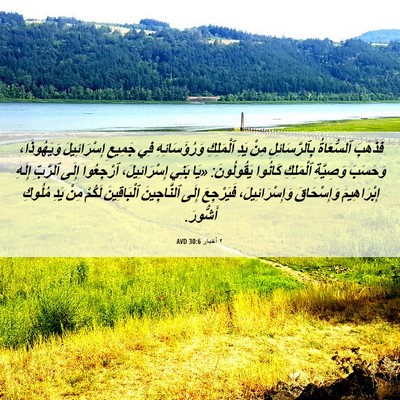 Picture 06 - ٢ أخبار 30:6 AVD - فَذَهَبَ ٱلسُّعَاةُ - Bible Verse Picture