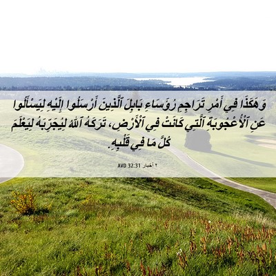 Picture 06 - ٢ أخبار 32:31 AVD - وَهَكَذَا فِي أَمْرِ - Bible Verse Picture