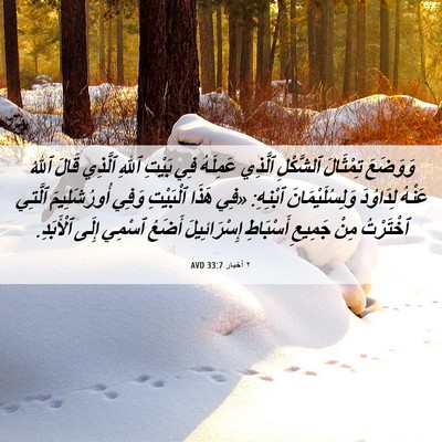 Picture 06 - ٢ أخبار 33:7 AVD - وَوَضَعَ تِمْثَالَ - Bible Verse Picture