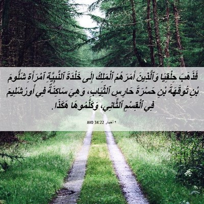 Picture 06 - ٢ أخبار 34:22 AVD - فَذَهَبَ حِلْقِيَا - Bible Verse Picture