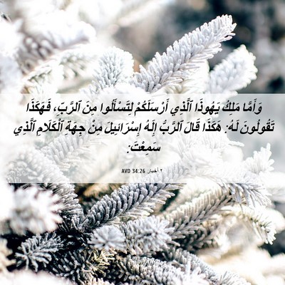 Picture 06 - ٢ أخبار 34:26 AVD - وَأَمَّا مَلِكُ يَهُوذَا - Bible Verse Picture