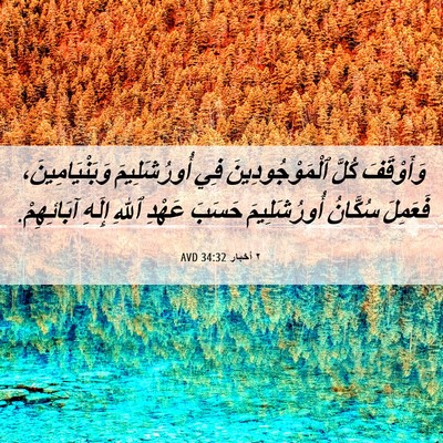 Picture 06 - ٢ أخبار 34:32 AVD - وَأَوْقَفَ كُلَّ - Bible Verse Picture