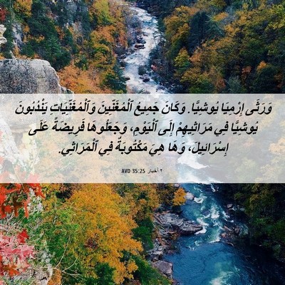 Picture 06 - ٢ أخبار 35:25 AVD - وَرَثَى إِرْمِيَا - Bible Verse Picture