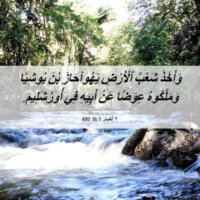 Picture 06 - ٢ أخبار 36:1 AVD - وَأَخَذَ شَعْبُ ٱلْأَرْضِ - Bible Verse Picture