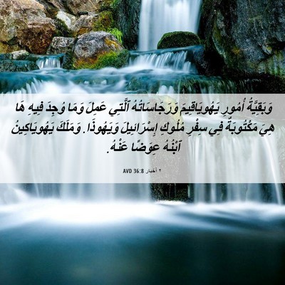 Picture 06 - ٢ أخبار 36:8 AVD - وَبَقِيَّةُ أُمُورِ - Bible Verse Picture