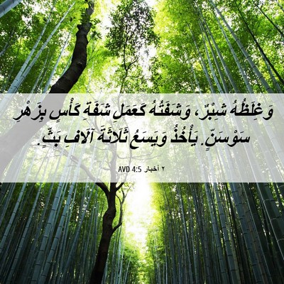 Picture 06 - ٢ أخبار 4:5 AVD - وَغِلَظُهُ شِبْرٌ، - Bible Verse Picture