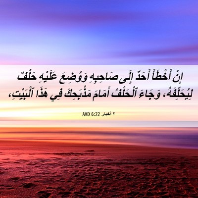 Picture 06 - ٢ أخبار 6:22 AVD - إِنْ أَخْطَأَ أَحَدٌ إِلَى - Bible Verse Picture