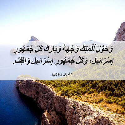 Picture 06 - ٢ أخبار 6:3 AVD - وَحَوَّلَ ٱلْمَلِكُ - Bible Verse Picture