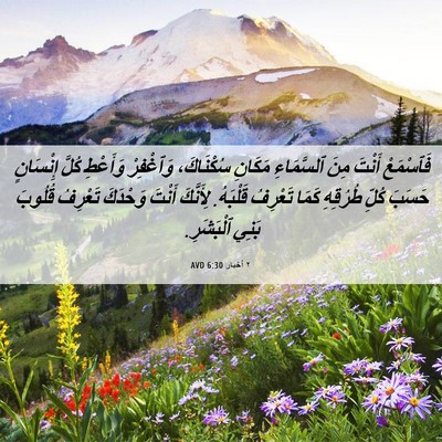 Picture 06 - ٢ أخبار 6:30 AVD - فَٱسْمَعْ أَنْتَ مِنَ - Bible Verse Picture