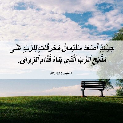 Picture 06 - ٢ أخبار 8:12 AVD - حِينَئِذٍ أَصْعَدَ - Bible Verse Picture