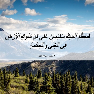 Picture 06 - ٢ أخبار 9:22 AVD - فَتَعَظَّمَ ٱلْمَلِكُ - Bible Verse Picture