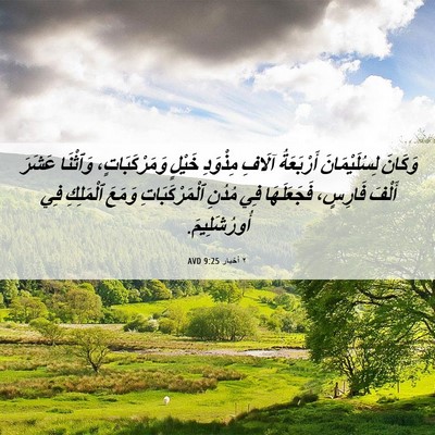 Picture 06 - ٢ أخبار 9:25 AVD - وَكَانَ لِسُلَيْمَانَ - Bible Verse Picture