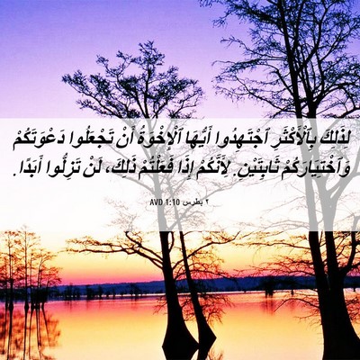 Picture 06 - ٢ بطرس 1:10 AVD - لِذَلِكَ بِٱلْأَكْثَرِ - Bible Verse Picture