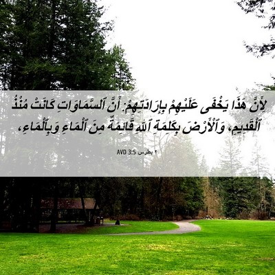 Picture 06 - ٢ بطرس 3:5 AVD - لِأَنَّ هَذَا يَخْفَى - Bible Verse Picture