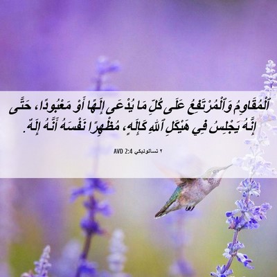Picture 06 - ٢ تسالونيكي 2:4 AVD - ٱلْمُقَاوِمُ - Bible Verse Picture