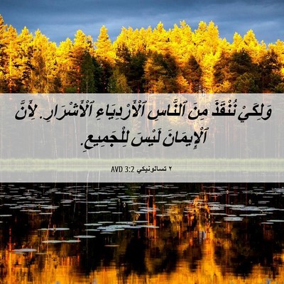 Picture 06 - ٢ تسالونيكي 3:2 AVD - وَلِكَيْ نُنْقَذَ مِنَ - Bible Verse Picture