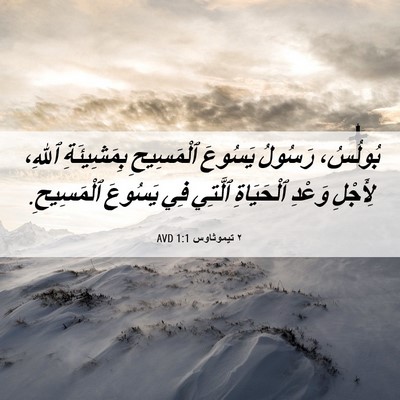 Picture 06 - ٢ تيموثاوس 1:1 AVD - بُولُسُ، رَسُولُ يَسُوعَ - Bible Verse Picture