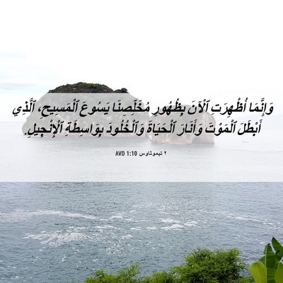 Picture 06 - ٢ تيموثاوس 1:10 AVD - وَإِنَّمَا أُظْهِرَتِ - Bible Verse Picture