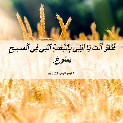 Picture 06 - ٢ تيموثاوس 2:1 AVD - فَتَقَوَّ أَنْتَ يَا - Bible Verse Picture