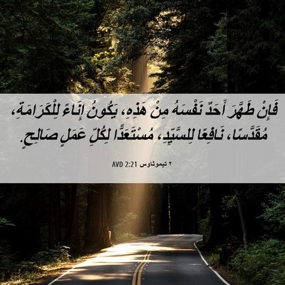 Picture 06 - ٢ تيموثاوس 2:21 AVD - فَإِنْ طَهَّرَ أَحَدٌ - Bible Verse Picture