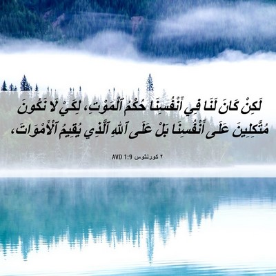 Picture 06 - ٢ كورنثوس 1:9 AVD - لَكِنْ كَانَ لَنَا فِي - Bible Verse Picture