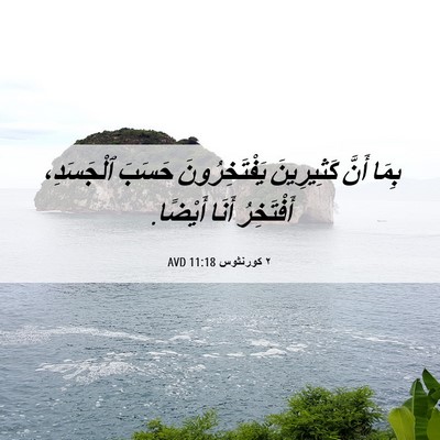 Picture 06 - ٢ كورنثوس 11:18 AVD - بِمَا أَنَّ كَثِيرِينَ - Bible Verse Picture