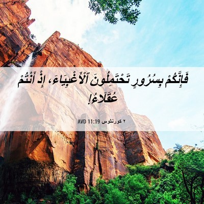 Picture 06 - ٢ كورنثوس 11:19 AVD - فَإِنَّكُمْ بِسُرُورٍ - Bible Verse Picture