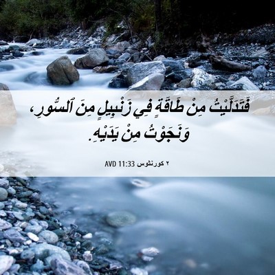 Picture 06 - ٢ كورنثوس 11:33 AVD - فَتَدَلَّيْتُ مِنْ - Bible Verse Picture