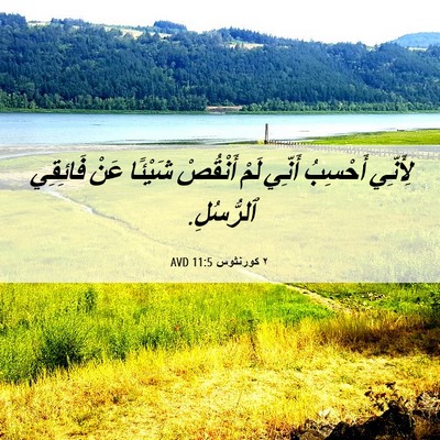 Picture 06 - ٢ كورنثوس 11:5 AVD - لِأَنِّي أَحْسِبُ أَنِّي - Bible Verse Picture