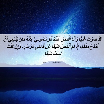 Picture 06 - ٢ كورنثوس 12:11 AVD - قَدْ صِرْتُ غَبِيًّا - Bible Verse Picture