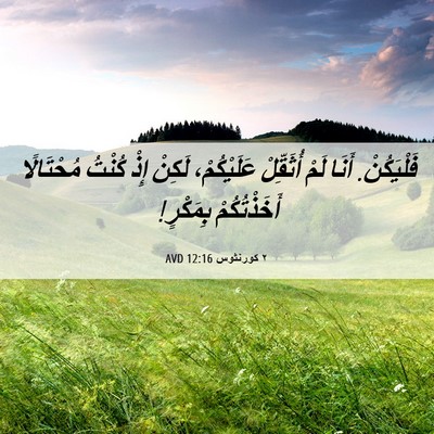 Picture 06 - ٢ كورنثوس 12:16 AVD - فَلْيَكُنْ. أَنَا لَمْ - Bible Verse Picture