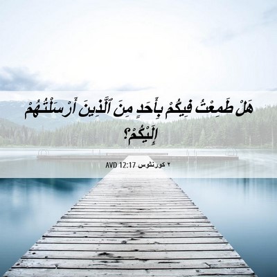 Picture 06 - ٢ كورنثوس 12:17 AVD - هَلْ طَمِعْتُ فِيكُمْ - Bible Verse Picture
