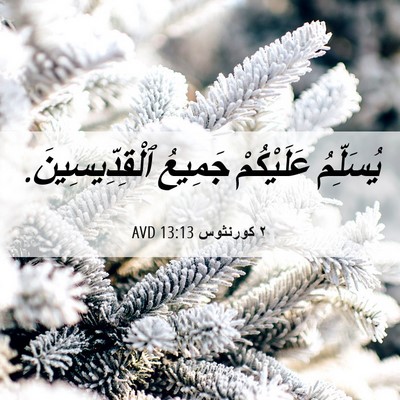 Picture 06 - ٢ كورنثوس 13:13 AVD - يُسَلِّمُ عَلَيْكُمْ - Bible Verse Picture