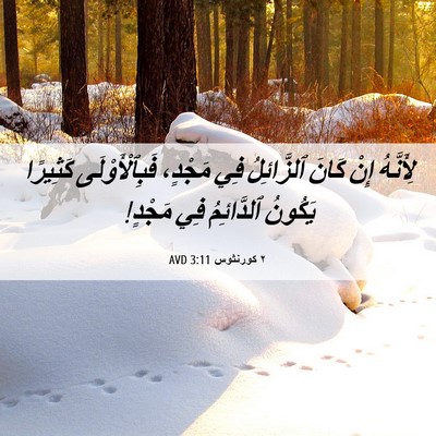 Picture 06 - ٢ كورنثوس 3:11 AVD - لِأَنَّهُ إِنْ كَانَ - Bible Verse Picture