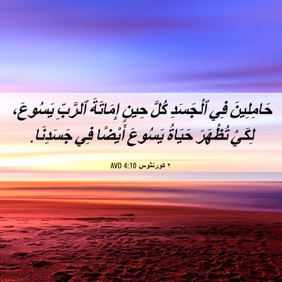 Picture 06 - ٢ كورنثوس 4:10 AVD - حَامِلِينَ فِي ٱلْجَسَدِ - Bible Verse Picture
