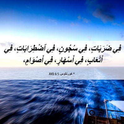 Picture 06 - ٢ كورنثوس 6:5 AVD - فِي ضَرَبَاتٍ، فِي - Bible Verse Picture