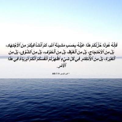 Picture 06 - ٢ كورنثوس 7:11 AVD - فَإِنَّهُ هُوَذَا - Bible Verse Picture