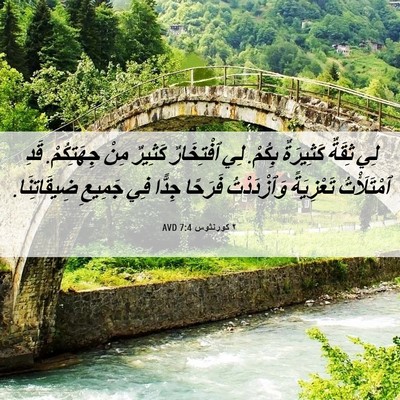 Picture 06 - ٢ كورنثوس 7:4 AVD - لِي ثِقَةٌ كَثِيرَةٌ - Bible Verse Picture