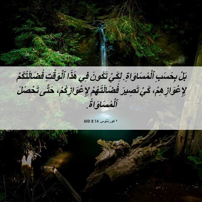Picture 06 - ٢ كورنثوس 8:14 AVD - بَلْ بِحَسَبِ - Bible Verse Picture