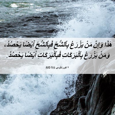 Picture 06 - ٢ كورنثوس 9:6 AVD - هَذَا وَإِنَّ مَنْ - Bible Verse Picture
