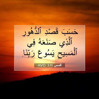 Picture 07 - أفَسُس 3:11 AVD - حَسَبَ قَصْدِ ٱلدُّهُورِ - Bible Verse Picture
