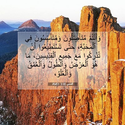 Picture 07 - أفَسُس 3:18 AVD - وَأَنْتُمْ مُتَأَصِّلُونَ - Bible Verse Picture
