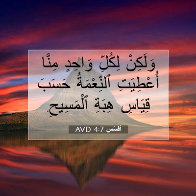 Picture 07 - أفَسُس 4:7 AVD - وَلَكِنْ لِكُلِّ وَاحِدٍ - Bible Verse Picture