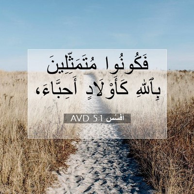 Picture 07 - أفَسُس 5:1 AVD - فَكُونُوا مُتَمَثِّلِينَ - Bible Verse Picture