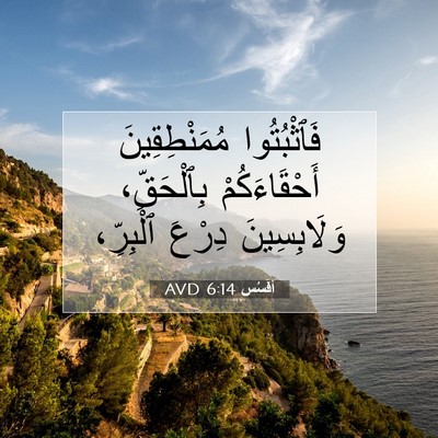 Picture 07 - أفَسُس 6:14 AVD - فَٱثْبُتُوا مُمَنْطِقِينَ - Bible Verse Picture