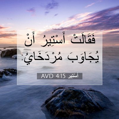 Picture 07 - أَسْتِير 4:15 AVD - فَقَالَتْ أَسْتِيرُ أَنْ - Bible Verse Picture