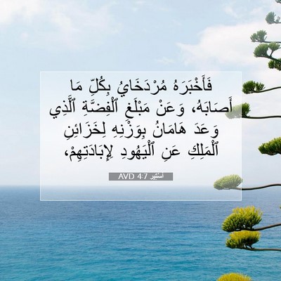 Picture 07 - أَسْتِير 4:7 AVD - فَأَخْبَرَهُ مُرْدَخَايُ - Bible Verse Picture