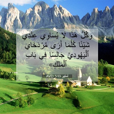 Picture 07 - أَسْتِير 5:13 AVD - وَكُلُّ هَذَا لَا يُسَاوِي - Bible Verse Picture